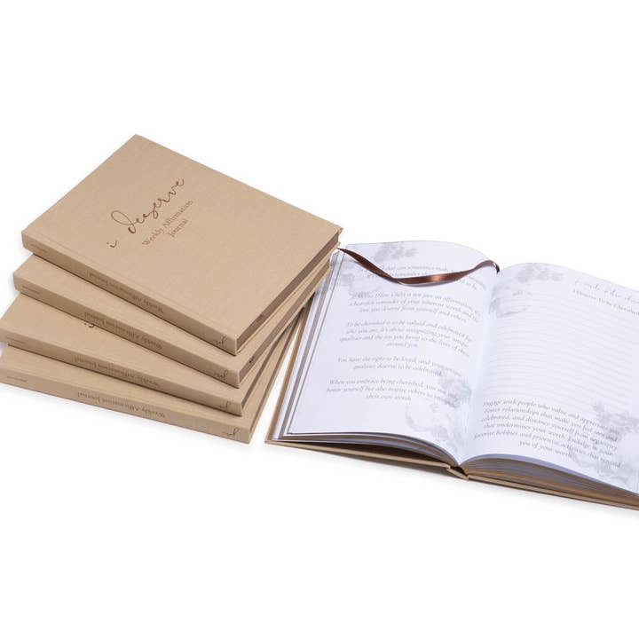 journal d'affirmations hebdomadaire pour la vente par je mérite, i deserve