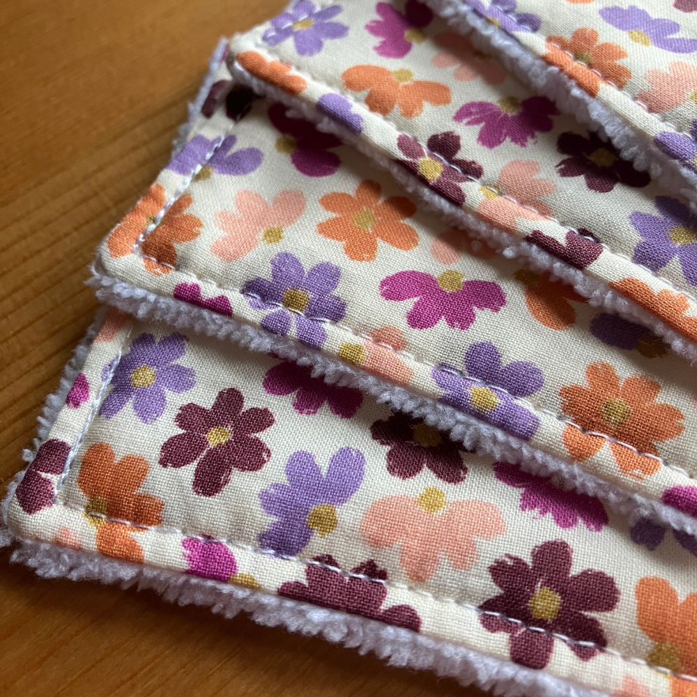 SH Designs – wholesale Face & body wipes – Reusable Face Wipes Bright Floral Pattern 2