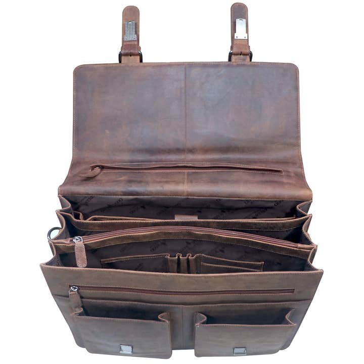 Greenwood - Wholesale Briefcase - Unisex - Otto Ledertasche Lehrer Men's Large Briefcase Women Retro24