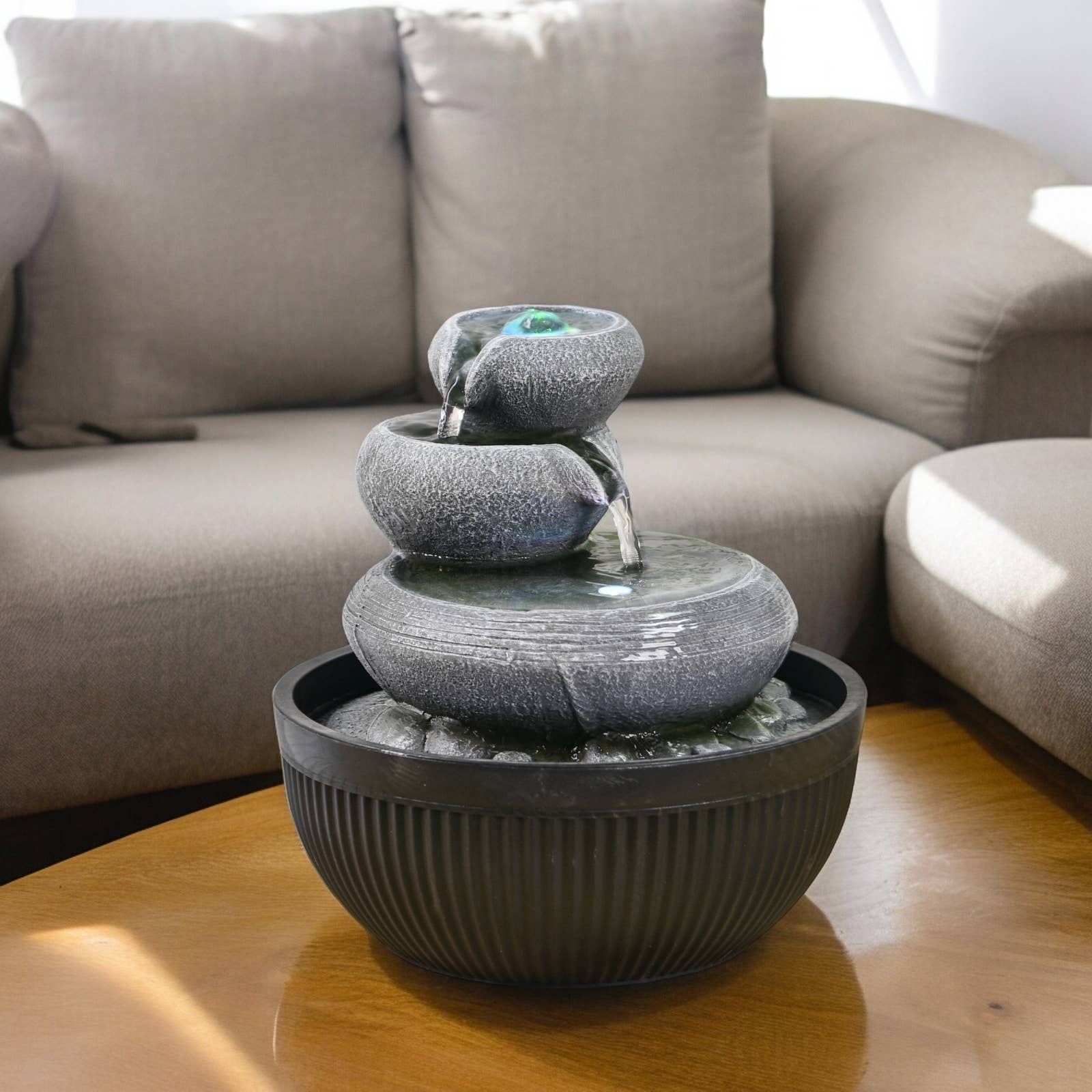 Zen'Arôme – wholesale Decorative tabletop object – Nature Geelong Indoor Fountain – Sleek & Modern Design12