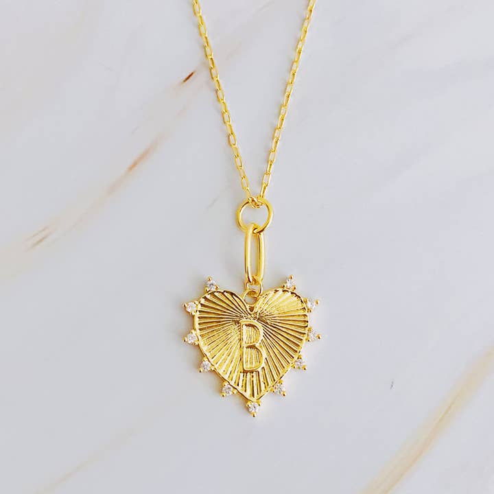 Ellison+Young - Wholesale Pendant/Charm Necklace - Clip Hanging Initial Heart Necklace1