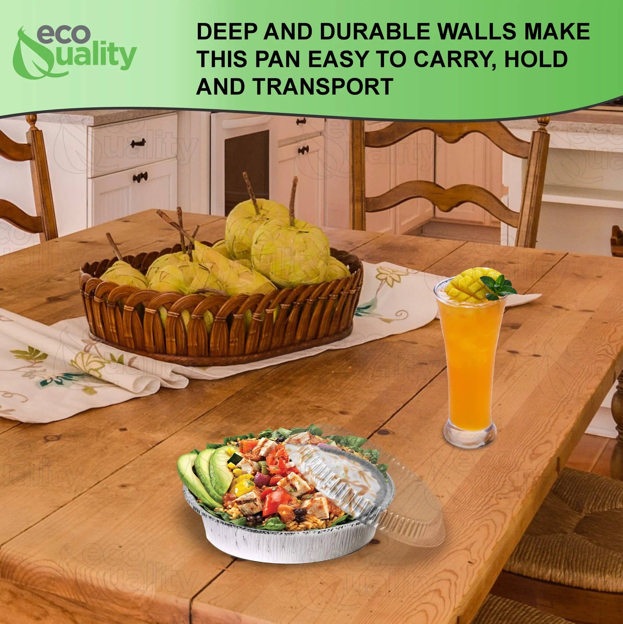 EcoQuality - Wholesale Food Storage Container - 6" Disposable Round Aluminum Foil Food Pans7