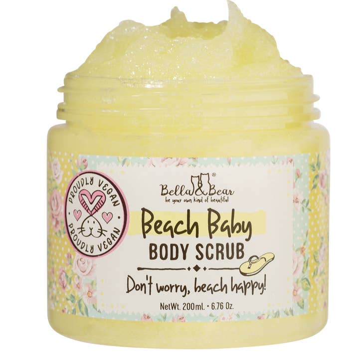 6.7oz Beach Baby Body Scrub | Body Wash | Moisturizer for wholesale by Bella & Bear
