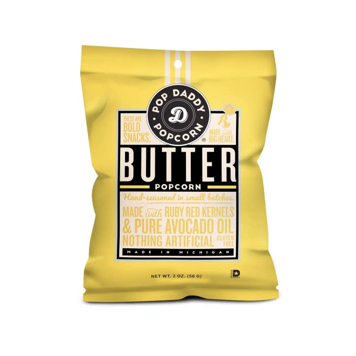 Pop Daddy Snacks - Wholesale Popcorn - Pop Daddy – Natural Butter Flavored Popcorn 2.0oz