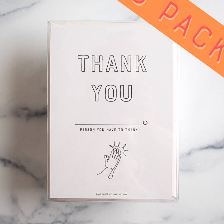 "Thank You" (8 Pack Stationary Set) for wholesale by I Like Lucy