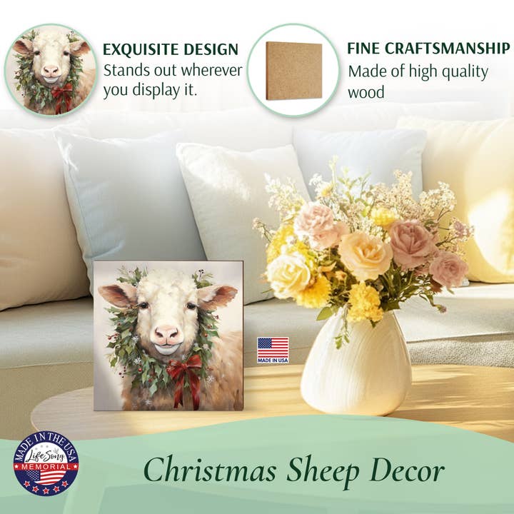 LifeSong Milestones - Wholesale Christmas Decoration - Highland Cow Christmas Decor Rustic Holiday Shelf Sitter2