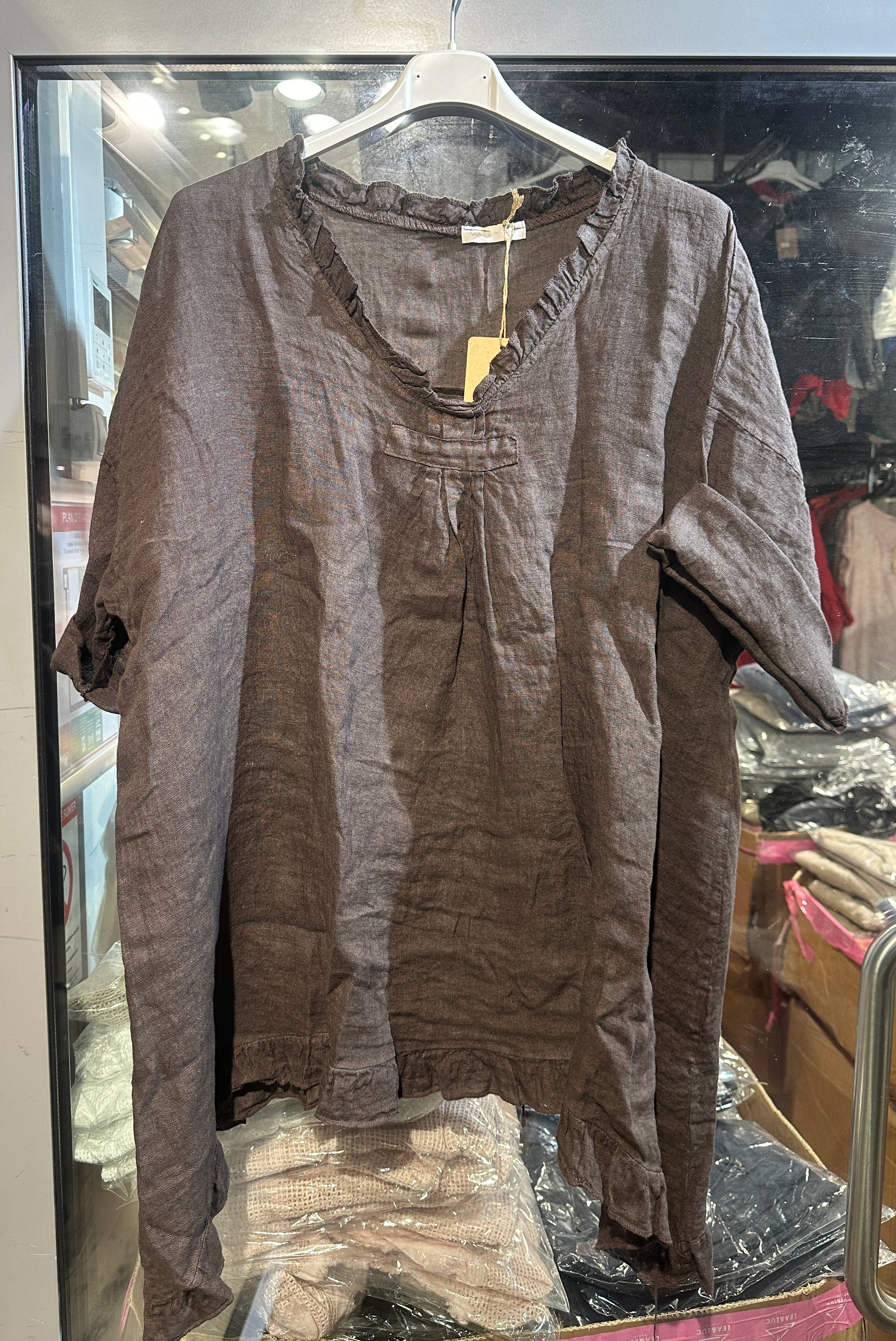 Lea & Luc - Grandes Tailles – Túnica - Mulher por atacado – Túnica de linho plus size com caimento solto2