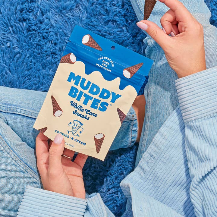 Muddy Bites - Wholesale Cookie - Cookies 'N Cream Waffle Cones Snacks