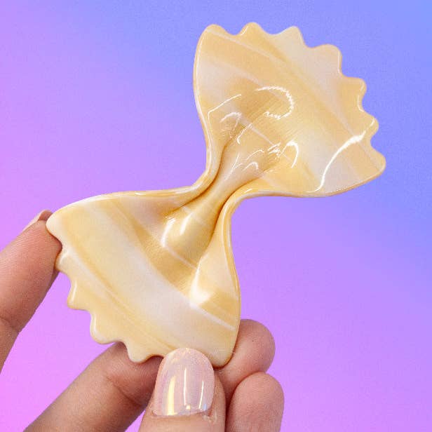 Joanna Behar - Wholesale Barrette - Women's - Farfalle bow tie italian pasta hair barrette4