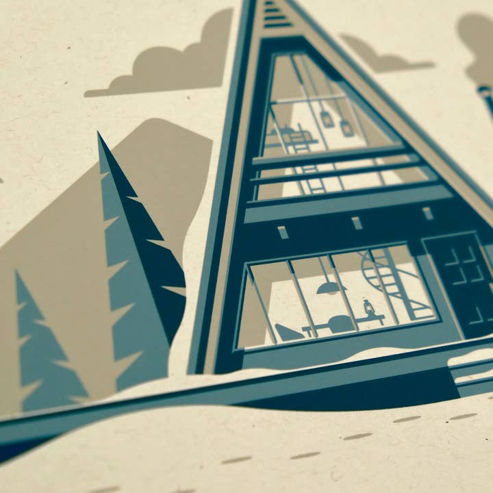 DKNG Studios - Wholesale Art Print - Cascade - 14" x 11" Three-Color Screen Print2