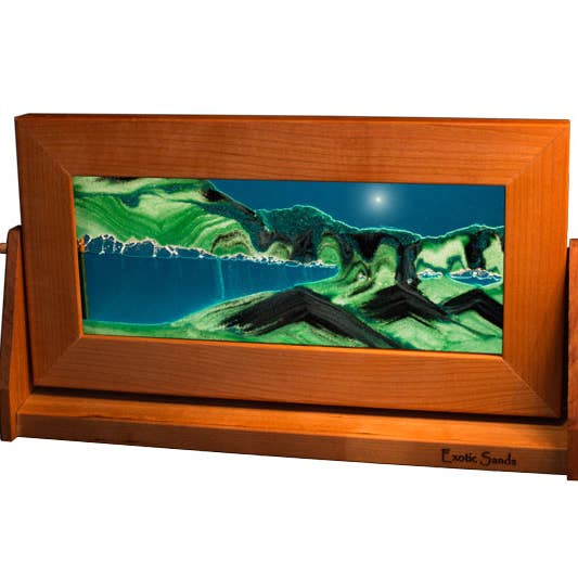 Exotic Sands, Inc. - Wholesale Decorative Tabletop Object - Cherry Wood (Fall Decor) Moving Sand Art Pictures4