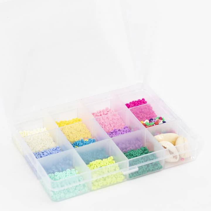 La Petite Épicerie - Wholesale Beads - Box of 11 POP colors of 3mm Heishi beads + accessories7