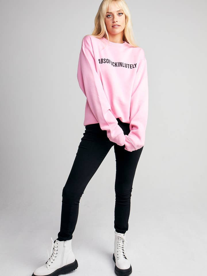 PINK Absof*ckinlutely Oversized Sweatshirt for wholesale on Faire