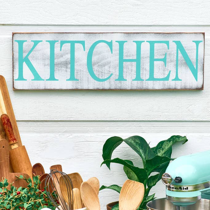 Kök Rustik Lada trä tecken för wholesale av Red Roan Signs