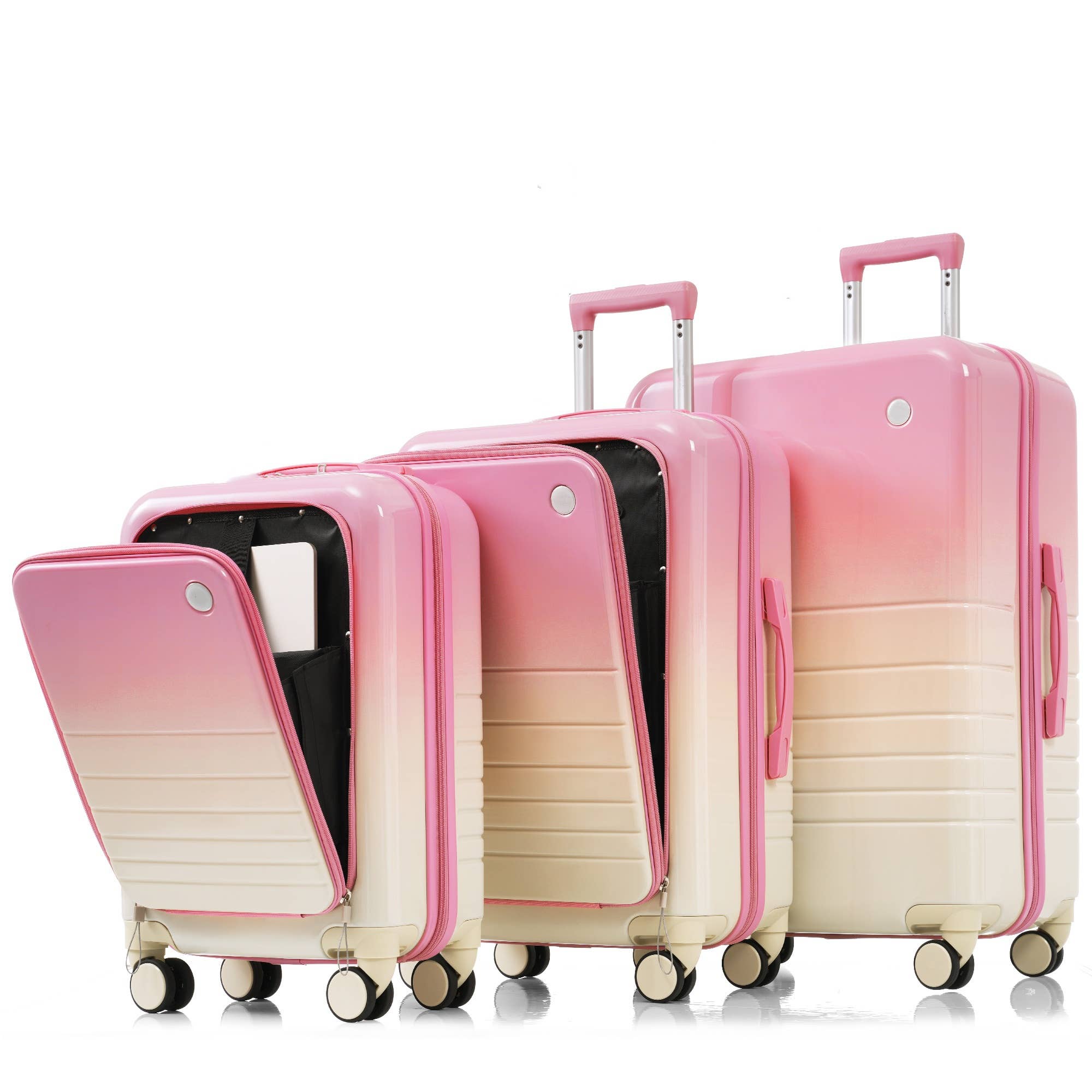 VTNG50 - Wholesale Luggage - Luggage Set of 3, 20, 24, 28inch with USB Port1