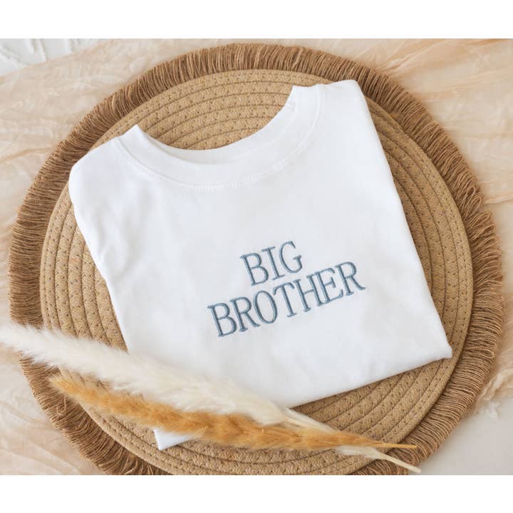 Nunu's Studio - Wholesale T-Shirt - Kids - Custom Embroidered Big Brother Neutral Toddler Tshirt