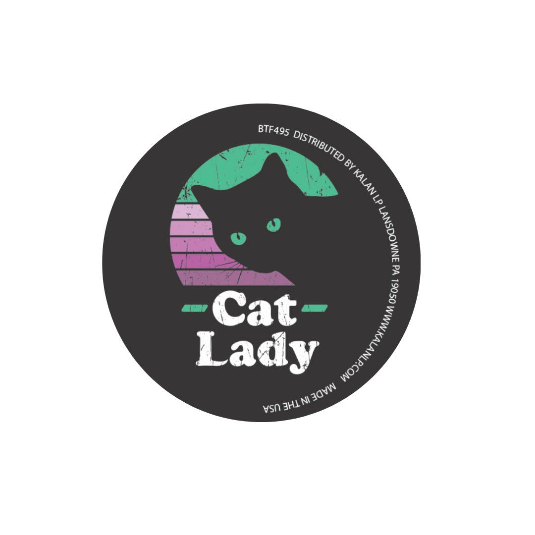 Kalan - Wholesale Lapel Pin/Button - BTF495 Cat Lady 1.5" Button