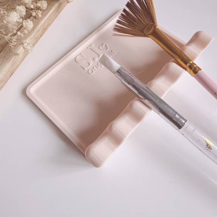 S.I. Originals Almohadilla antigoteo para brochas – Tapete de trabajo para brochas color rosa empolvado para venta al por mayor de S.I. Originals