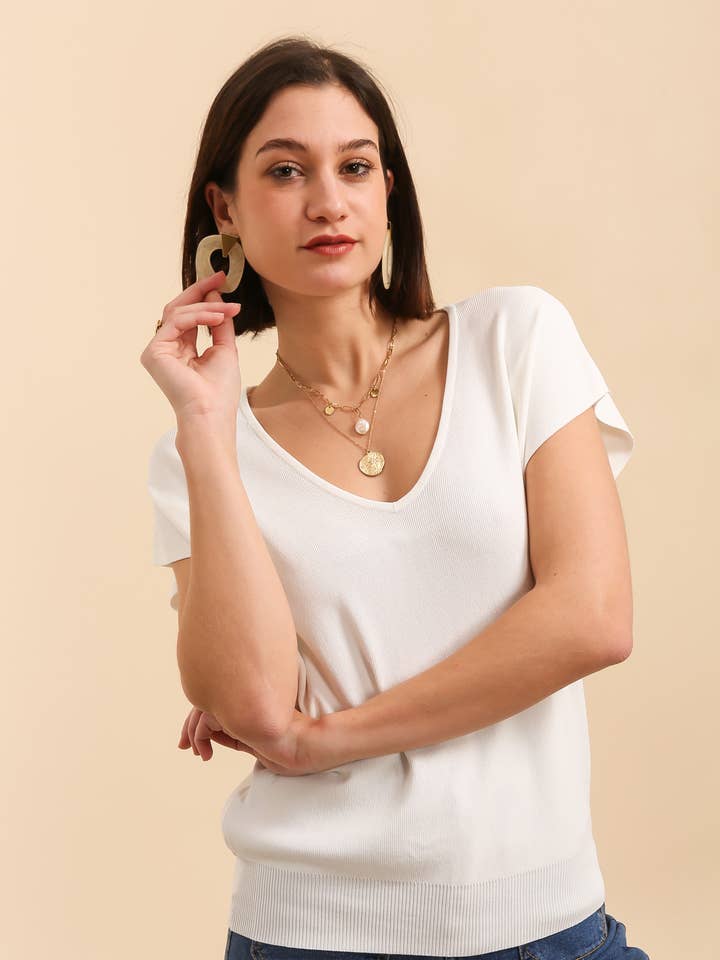 Viscose Top, Casual Fine Knit - REF D895 for wholesale by INSPIRATION STUDIO