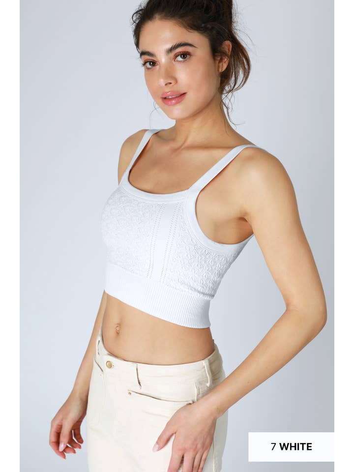 NIKIBIKI - Wholesale Knit Top - Women's - NS8351- Floral Lace Ribbed Crop Top9