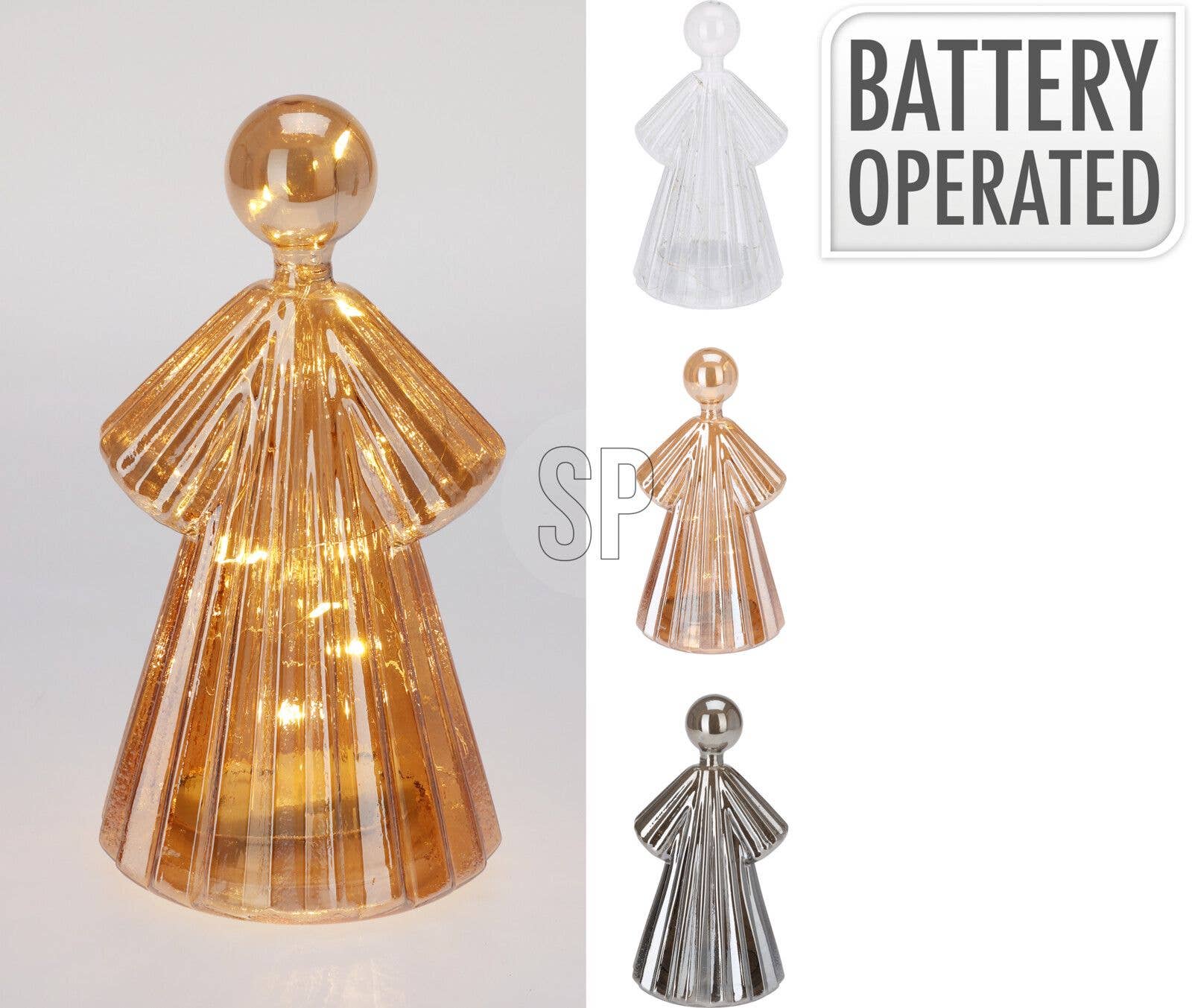 DRYdecorations - Wholesale Christmas Decoration - Engel led lamp glas Large 0