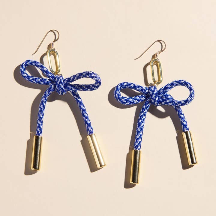 Kongeblå & Hvid Simone Snoreørering for engroshandel hos Nickel and Suede