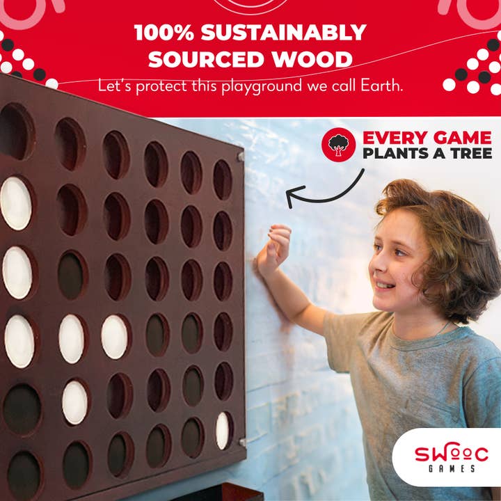 Swooc Games - Wholesale Board Game - Wall Mounted Giant 4 In A Row Game4