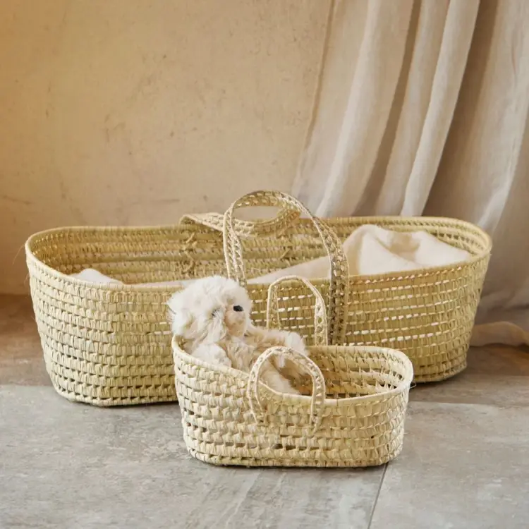 Collection Maroc - Wholesale Basket - Kids & Baby - Wicker baby bassinet 85 cm0