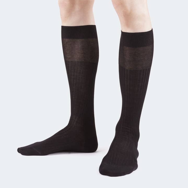 Classic rib 100% Scotch Cotton Knee high socks - Made in Italy (350) for wholesale by Ciocca