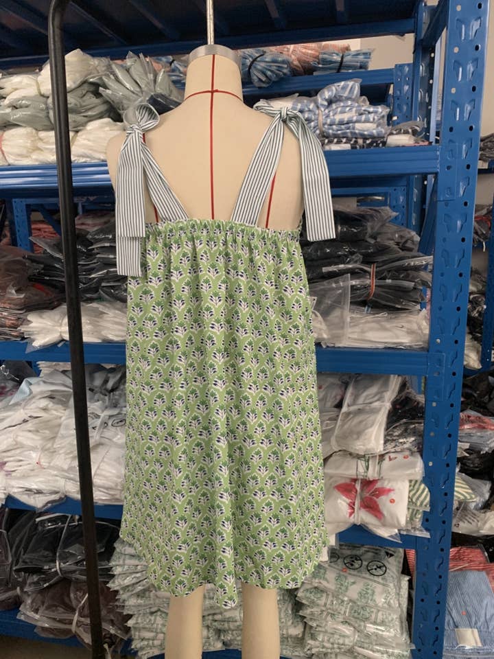 Rosa Clothing - Wholesale Dress - Women's - 2025 Odette floral sleeveless tie shoulder straps mini dress7