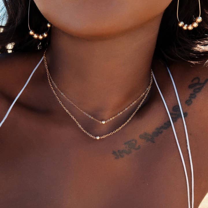 Gelbgold Klassische Halskette - 14k Gelbgold - Classic für den Großhandel auf Faire3