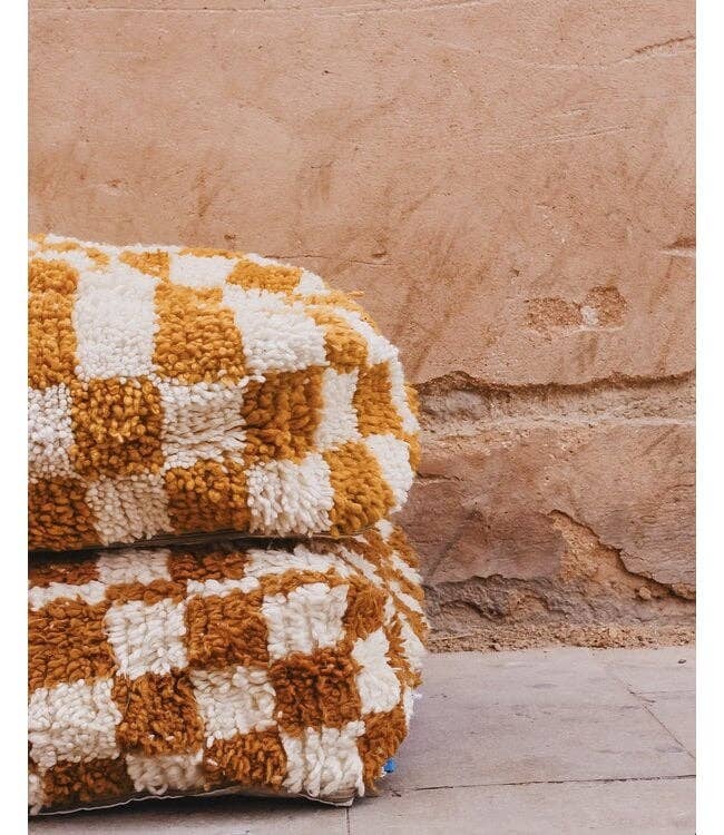 High crafty - Vendita all'ingrosso Pouf - Pouf Azilal Fatto a Mano – Lana & Cotone – Artigianato Marocchino da Pavimento2