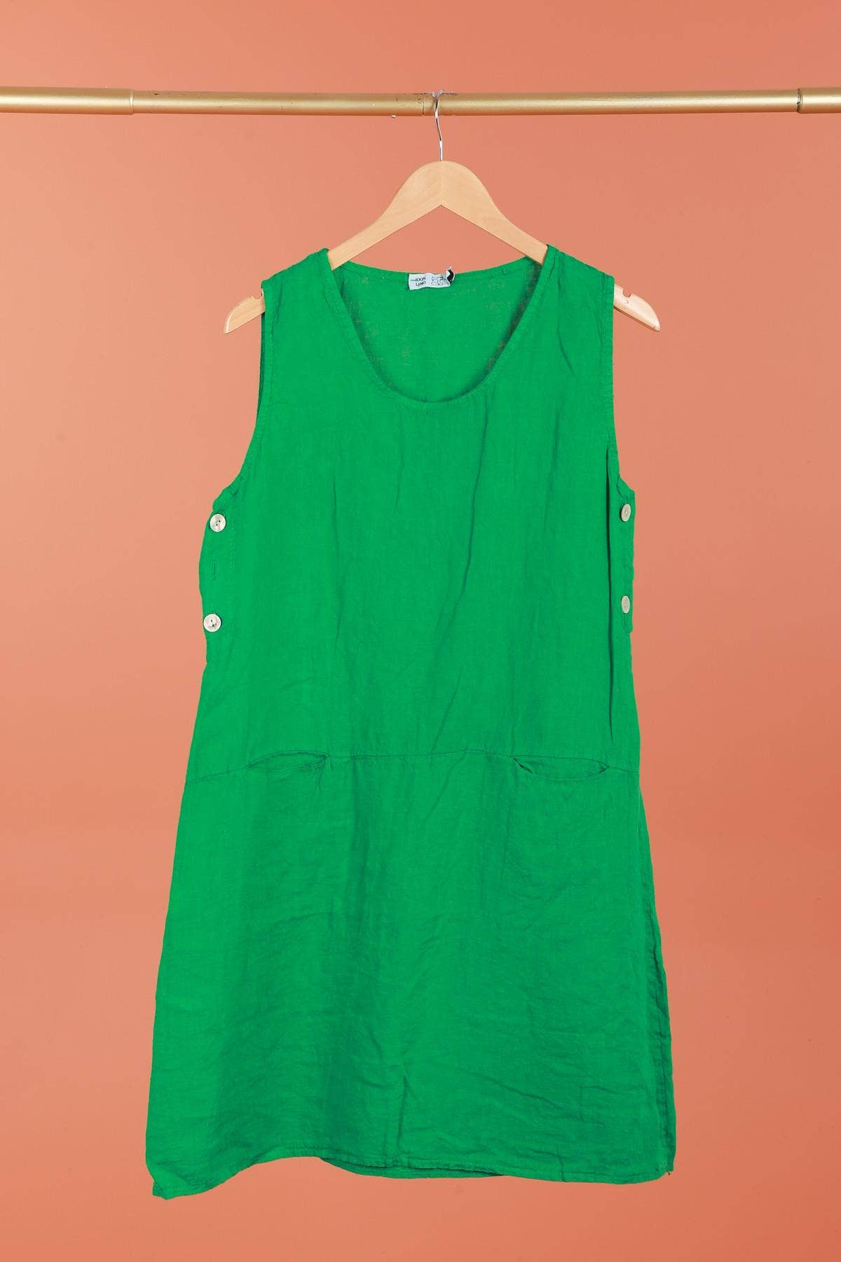 la maison des fibres naturelles – Großhandel Kleid – Damen – Ärmelloses Kleid aus 100 % Leinen, Modell 6255192