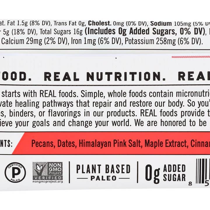 Everyday Supply Co - Wholesale Snack Bar - THUNDERBIRD ENERGETICA BAR TEXAS MAPLE PECAN - Case of 121