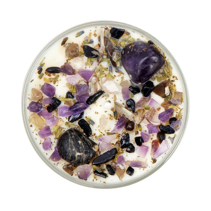 New Moon Beginnings - Wholesale Jar/Filled Candle - Energy Cleansing Candle - Crystal Candles - Soy Wax