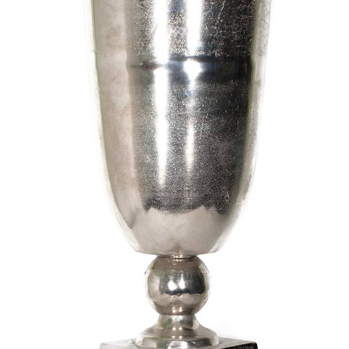 Nickel Aluminum Vase (33"Hx12") for wholesale by S.N.K. Home Decor