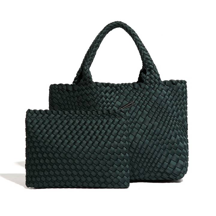 Sook Stainable - Wholesale Shoulder Bag - Women's - Vegan Neoprene Fabrics Woven Tote Hand Bag