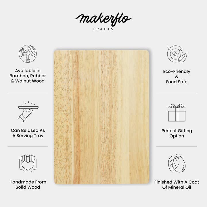 MakerFlo - Wholesale Cutting Board - Rubberwood Cutting Board7