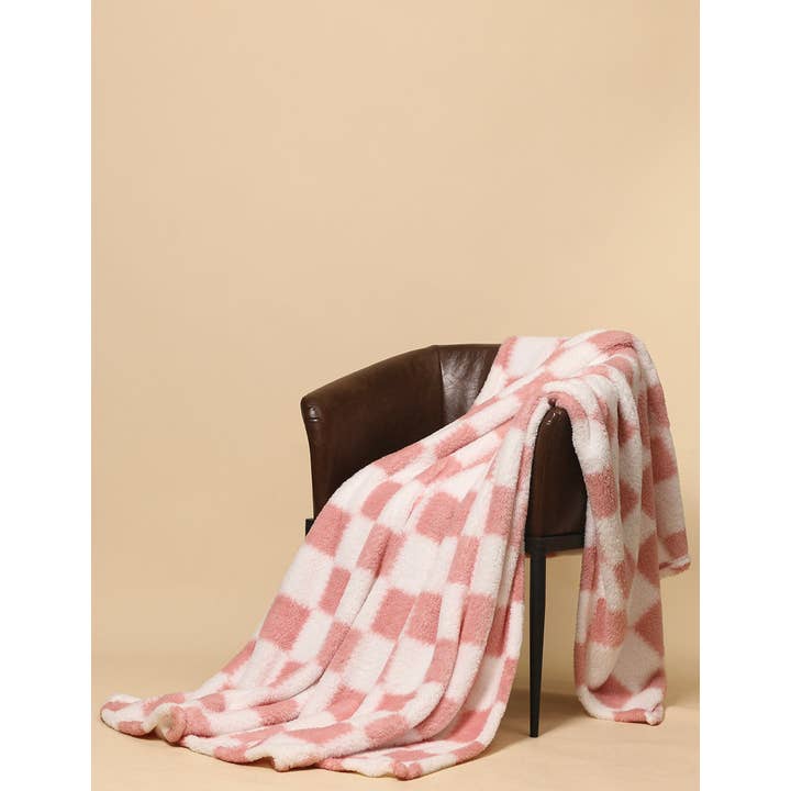 Sweetkama - Wholesale Throw blanket - Home Coral Color Block Fleece Soft Blanket SKABL40903