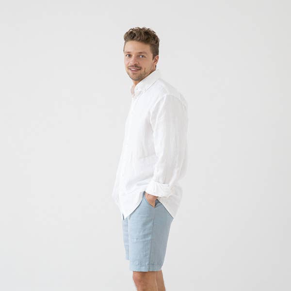 PAUL MEN'S SHIRT WHITE for wholesale by LinenMe