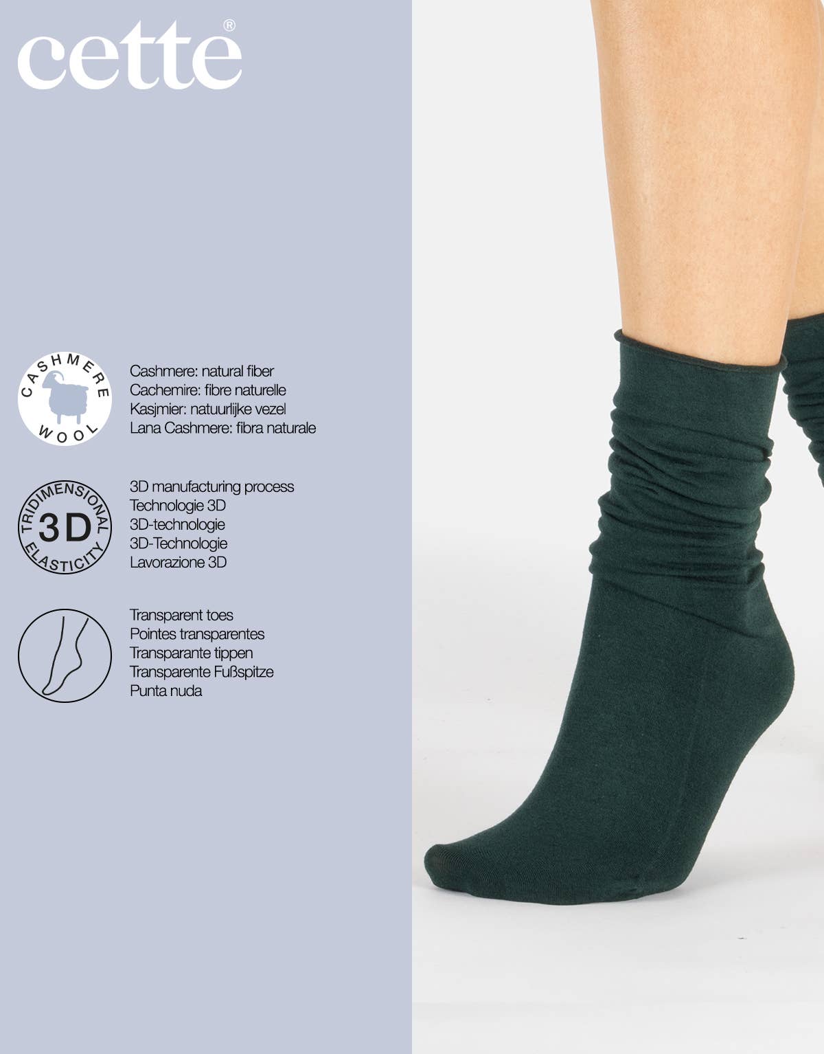 Cette - Wholesale Socks - Women's - Cashmere Wool Socks Loose Top, Winter Socks29