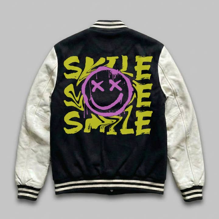 Collegejacke Oldschool Smile für den Großhandel von Mary Cotton Couture