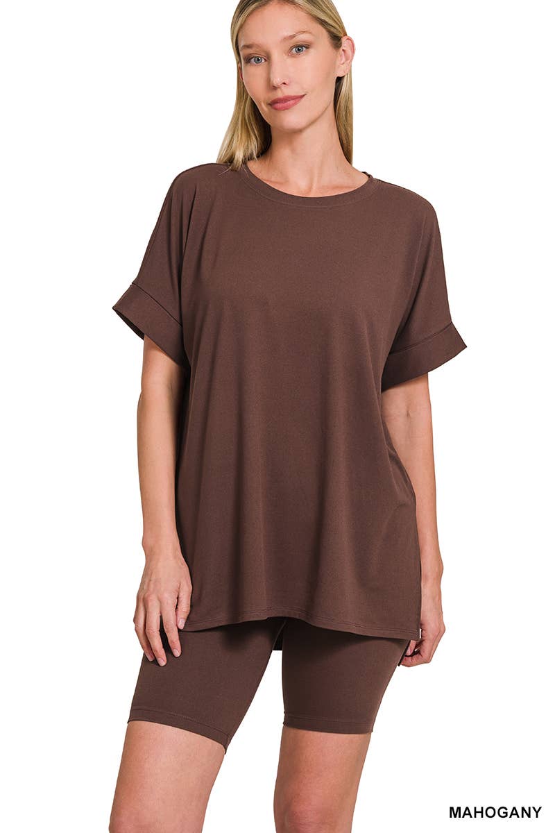 42POPS – wholesale Mjukisset – Dam – .Mikrofibertopp & Bikershorts 2-delat set52