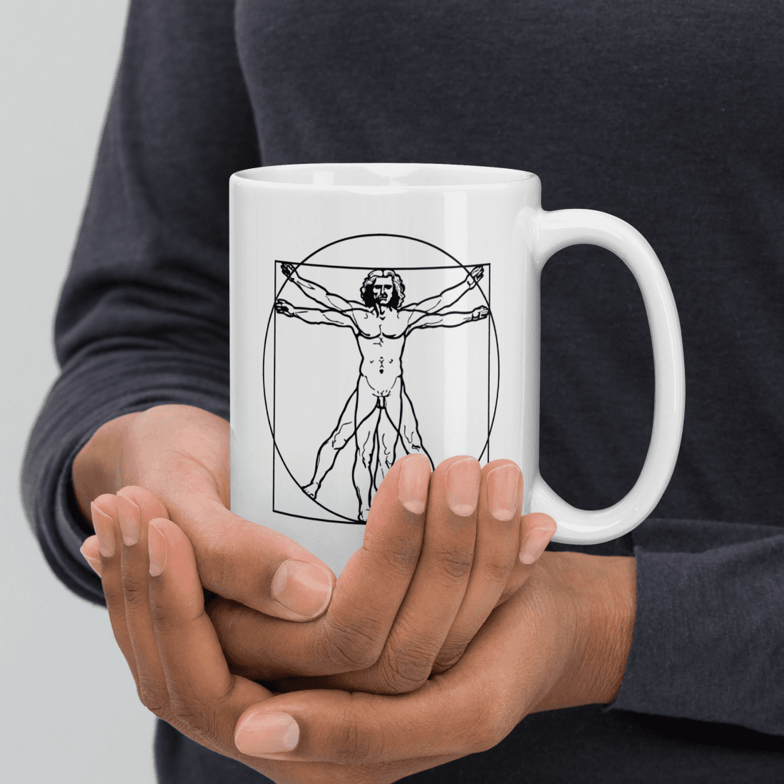 Art-O-Rama Shop - Vente Tasse à café - Tasse à croquis Léonard de Vinci, homme de Vitruve8