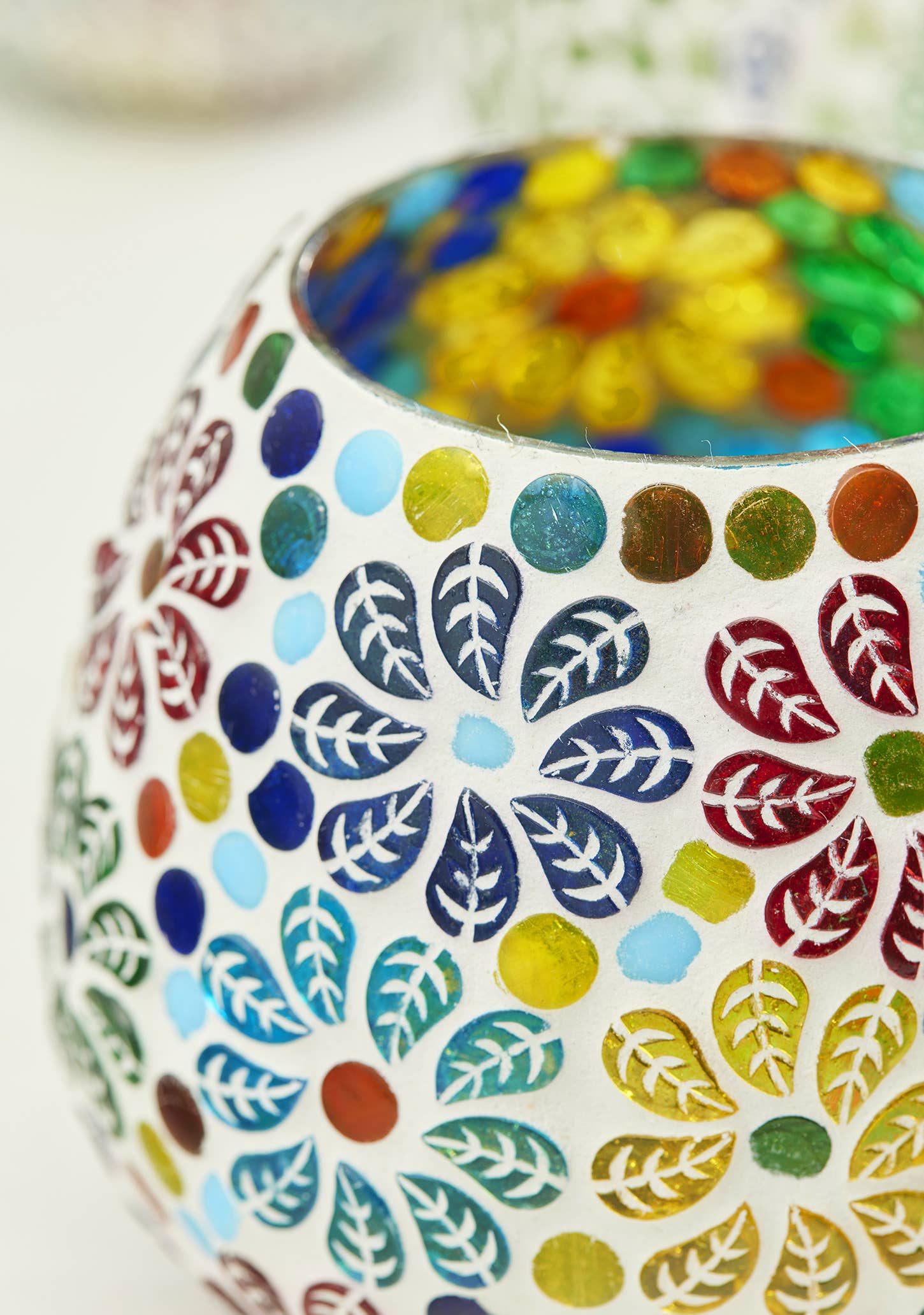 Namaste - Wholesale Candle Holder - Keya Multi Colour Recycled Glass Tealight Holder1