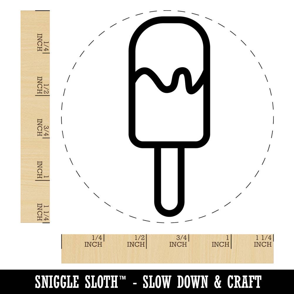 Sniggle Sloth - Wholesale Rubber/Decorative Stamp - Popsicle Ice Cream on Stick Summer Rubber Stamp for Stamping Crafting Planners3