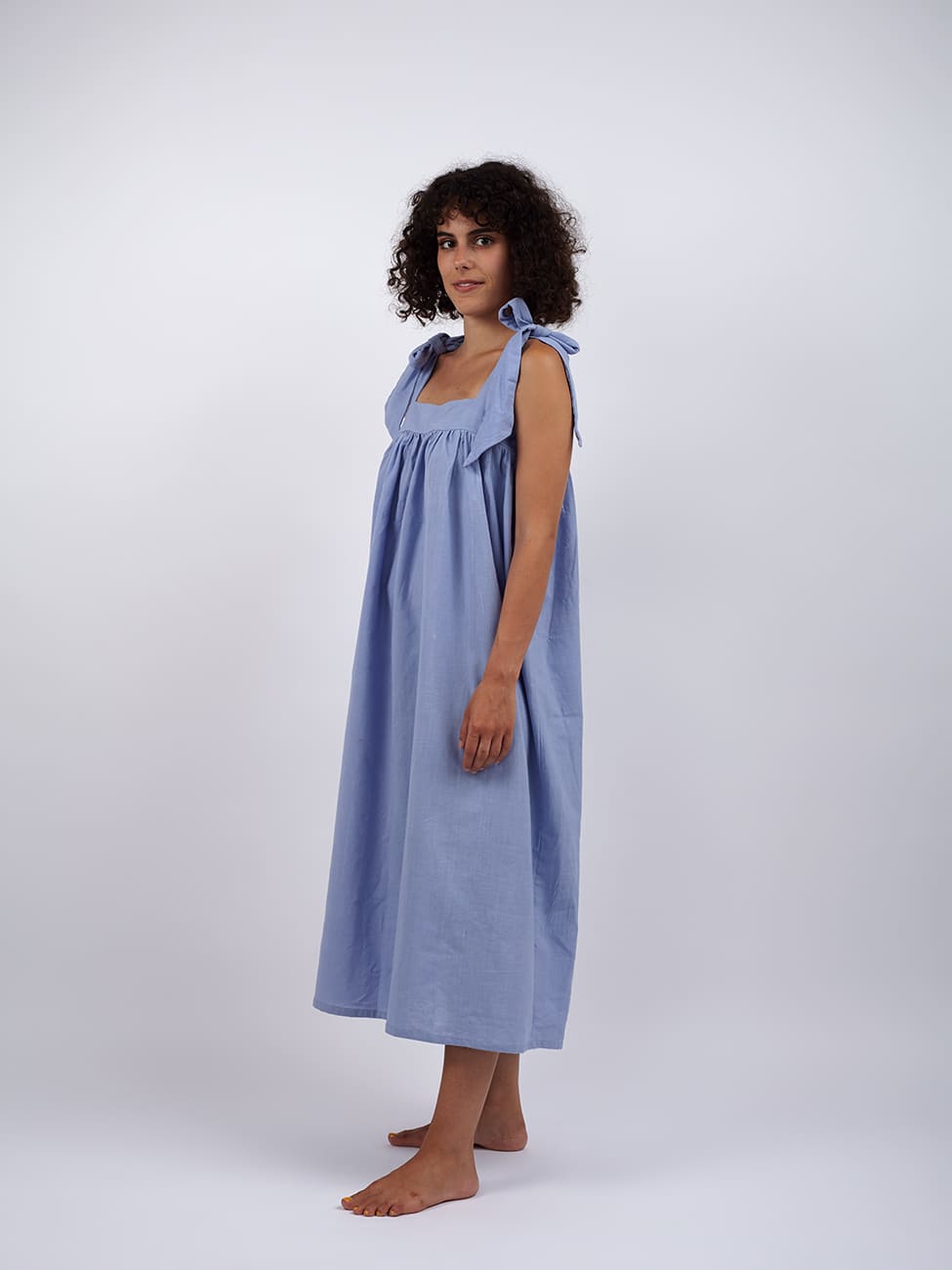 Bijondo – Engroshandel Kjole - Dame – Vimla lang bomuldskjole4