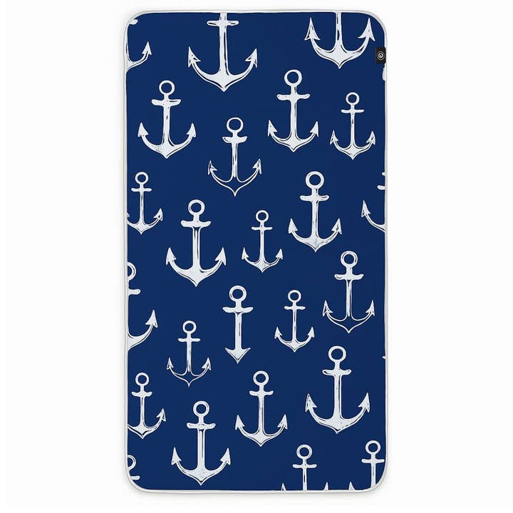 ROAM - Wholesale Beach Towel - UPF 50+ Pool & Beach Towel - Full Size (Blue Anchor)
