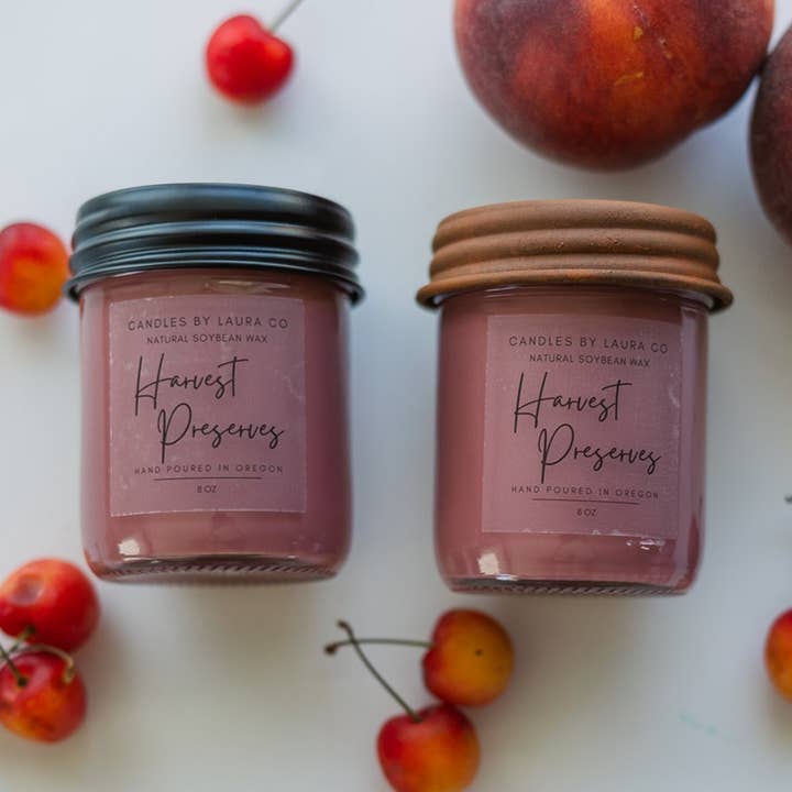 Harvest Preserves Soy Jar Candle for wholesale by Candles By Laura
