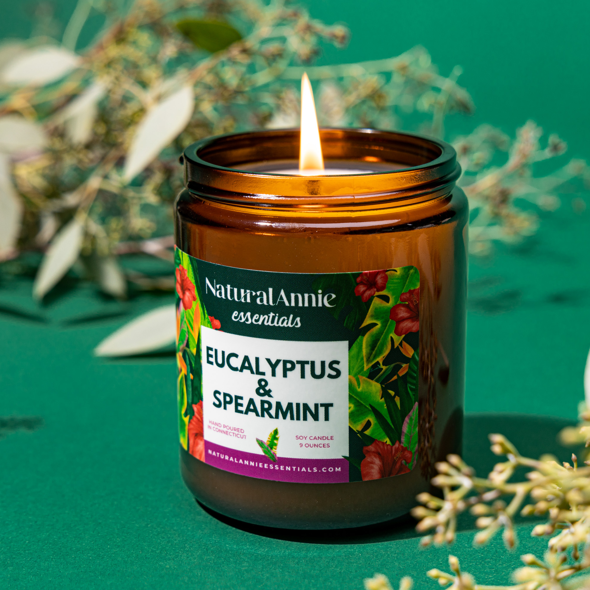 NaturalAnnie Essentials - Wholesale Jar/Filled Candle - Eucalyptus & Spearmint Soy candle5